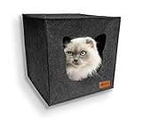 Katzenhöhle aus Filz mit Anti-Rutsch Boden Katzenbox passend für Ikea Regal Kallax und Expedit mit...