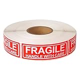 Fragile Sticker for Moving, Handle with Care Labels, Packaging Warning Tags, Adhesive Shipping...