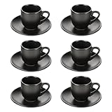 Schramm® Espressotassen Set aus Porzellan 6er Set wählbar in 3 verschiedenen Farben 6 Espresso...