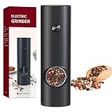 CIRCLE JOY Pfeffermühle Elektrische Gewürzmühle Batteriebetrieben mit Weißem LED-Licht, 70ml...