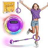 Charmofun Springring Fußkreisel, Swing Wheel mit Lichtrad, Blinkender Springring Fußkreisel mit...