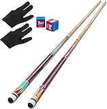 Pool Queue,AKLOT Pool Queues Satz von 2 Pool 58' Queue Sticks Pool Cue Erwachsene Kanadischer...