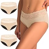 Battewa Vollständige Abdeckung, auslaufsichere Unterwäsche für Damen, Inkontinenz-Unterwäsche,...