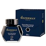 Waterman Füllertinte im Tintenfass | Intense Black | Tintenflacon mit 50 ml