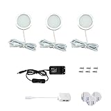 Vlio LED Schrankbeleuchtung 3er Set, LED Unterbauleuchten Warmweiß, Schrankleuchte...
