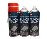 SDV Chemie Silikonspray Spray 3X 450ml Siliconspray Kunststoff- und Gummipflege Trennmittel...