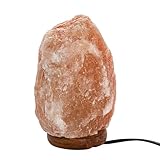 Fisura - Salt Range Pakistan Lamp. Gewicht von 2 bis 3 kg, mit Holzbasis, Kabel und 15W Glühbirne....