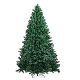 COMHOMA künstlicher Weihnachtsbaum Weihnachtsdeko 195cm PVC Material mit 1000+ Spitzen Thickened...