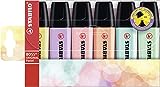 Textmarker - STABILO BOSS ORIGINAL Pastel - 6er Pack - pudriges Gelb, cremige Pfirsichfarbe, rosiges...