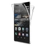 AICEK Huawei P8 Hülle, 360° Full Body Transparent Silikon Schutzhülle für Huawei P8 Case Crystal...