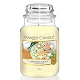 Yankee Candle Duftkerze im Glas (groß) | Christmas Cookie | Kerze mit langer Brenndauer bis zu 150...