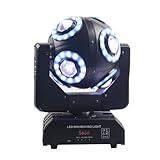 Bewegliches Hauptlicht, LED-RGBW-4-in-1-Strahleffektball, DJ-Lichter mit aktiviertem Ton für...