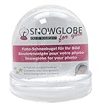 Foto-Schneekugel groß mit 2 x Bild und Sockel transparent | Inhalt: Schnee | B: 9 cm H 8 cm |...