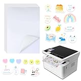 20er Pack A4 Sticker Papier zum Bedrucken - Wasserfeste Vinyl Selbstklebefolie in Weiß für Inkjet...