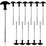 12 Pcs Zelt-heringe aus Verzinktem Stahl - Stabile Erdnägel mit Gewinde - 20 cm Heringe Camping mit...