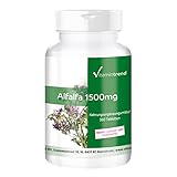 Alfalfa 1500mg - Großpackung Mit 360 Tabletten, Für 4 Monate – Vegan, 4-fach Konzentrierter...