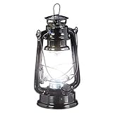 Relaxdays Sturmlaterne LED, Retro Sturmlampe als Fensterdeko oder elektrische Gartenlaterne,...