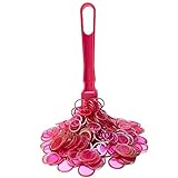 MR CHIPS Bingo Magnetstab & 1/4 Zoll rosa Kunststoffchips mit Metallringen – 200 verbesserte...
