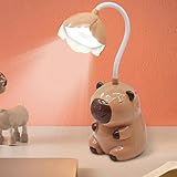 YANGUN Schreibtischlampe Kinder, Capybara Tischlampe,2-in-1 Cartoon Schreibtischlampe mit...