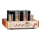 Auna Amp VT Röhrenverstärker HiFi-Verstärker 2x35W RMS, Stereo Verstärker BT Opt./Koax./AUX-In,...