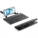 TECURS Faltbare Bluetooth Tastatur mit Ständer, Klappbare Tastatur Wiederaufladbare, Ultraflache...