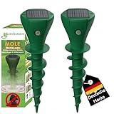 EdenGardens® 2er Pack 'MOLE Repeller' Maulwurf Vertreiber bestes Mittel gegen Wühlmäuse &...