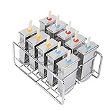 Xiuganpo Eisform aus Edelstahl 304, Doppelrille, Schnelles Einfrieren von Eis Am Stiel, Eisform-Set...