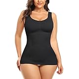 SLIMBELLE Damen Unterhemd BH Hemd Seamless Tank Top mit entfernbaren Cups Bauchweg Shapewear Top...