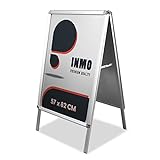 INMO Kundenstopper A1 Plakatständer silber, Werbetafel. Idealer Kundenstopper für innen und außen...