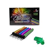 AKTIVHANDEL Elfenfeuer Regenbogen-Edition, 15 Stück (3x5er) Elfen-Feuer Fontänen mit Farbeffekt,...