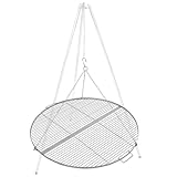 REDCAMP Grillrost Edelstahl Rund Ø 80 cm, Schwenkgrill Klappbar 304 Edelstahl mit Griff, BBQ...