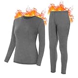 SIHOHAN Damen Thermounterwäsche Set, Warme Unterwäsche gefütterte Long Johns für Damen, Winter...