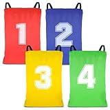 LPZMPZ Sackhüpfen Säcke Kindergeburtstag Set, 4 Hüpfsäcken, Outdoor Spielzeug Gartenspiele für...