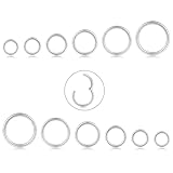 CASSIECA 12Pcs 16G Edelstahl Piercing Nasen für Damen Mädchen Nase Ringe Piercing Hoop Lippe...