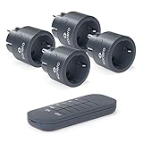 Sonero Set mit 2300 Watt Funksteckdosen | 4 x Fernbedienungssteckdose | 1 x Fernbedienung | 1 x...