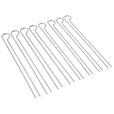 Weber Doppelspiesse Set (30 cm lang), 8 Stück, ideal zum Fixieren von Garnelen, Gemüse oder...