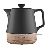 Concept RK0062 electric kettle 1 L 1200 W Anthracite Wood, Anthrazit