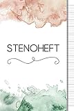 Stenoheft | Stenografie Schreibheft: Stenographie lernen Übungsheft 6x9 zoll ca DIN A5 | 64 Seiten:...