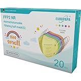 EUROPAPA® 20x FFP2 Maske S in Kleiner Größe Mundschutz Masken Atemschutzmasken 5-lagig hygienisch...