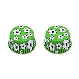 Muffinförmchen Fußball 36 Stück – Fußball Muffin-Deko& Cupcake-Deko – Fußball-Muffinformen...