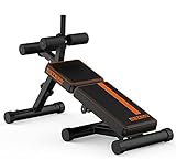 ESTEXO Hantelbank Fitnessbank Trainingsbank Flachbank Sit-Up Bank Lehne verstellbar