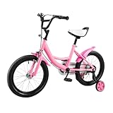 LUNICASHA Kinderfahrrad 16 Zoll Fahrrad für Mädchen und Jungen 16' Kinder Fahrrad mit Stützräder...