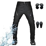 GEBIN Motorradhose Herren mit Protektoren, Wasserdicht und Atmungsaktiv Motorrad Biker Hosen Herren,...