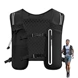 Trinkweste – 4 l Trinkrucksack, verstellbare Brustgurte, reflektierende Wasserblasentasche für...