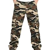 Taktische Hose, Camouflage-Hose, Knieschoner, Herren, taktische Hose, mehrere Taschen, Militär,...