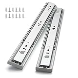 4 Paar (8 Stück) Schubladenschienen, 350 mm (14 Inch), Schubladen Schienensystem mit Vollauszug und...