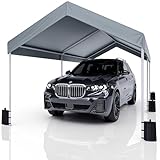 Carport 3x6 m Zeltgarage Carport mit Dach, UV-beständig wasserdicht Garagenzelt Unterstand...
