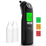 Ohrthermometer, Fieberthermometer Ohr für Baby Erwachsene, digitales Infrarot-Thermometer mit 24...