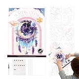 Whnbuij Reise-Aquarell-Set – Reise-Wasserfarben-Set mit Palette und Pinsel, tragbares, dreifach...