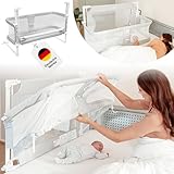 BabybeFun Beistellbett Baby [Stillen im eigenen Elternbett] Babybett für Boxspringbett und normales...